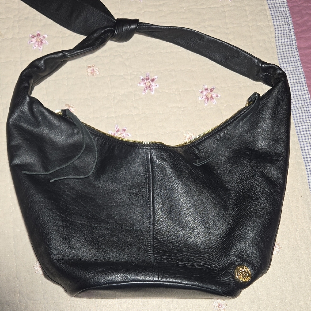 Vince Camuto Hobo Black Leather Bag